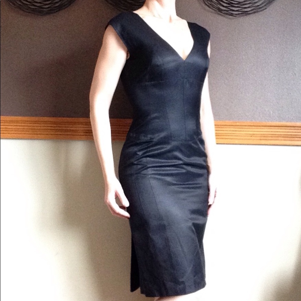 NARCISO RODRIGUEZ hot black cocktail dress 2 4